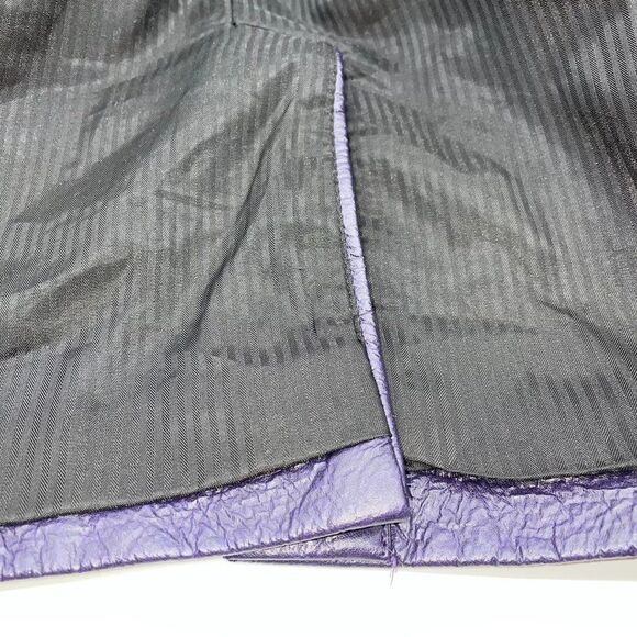 Nanette Lapore Moto Style Jacket in Royal Purple Wool and Polyurethane Body - Picture 12 of 14